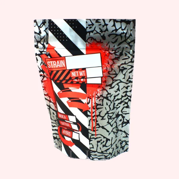 Custom Printed 3.5 x 5 x 2" Mylar Bags (1/8 oz)